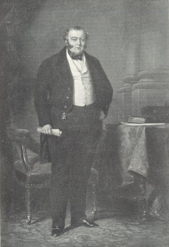 George Hudson, the “Railway King”.  From the
engraving after F. Grant