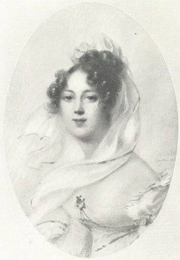 Mrs. Dawson Damer.  From the miniature by Isabey, by permission
of Lady Constance Leslie