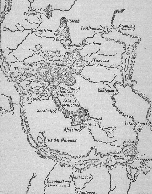 Map of the Valley of Mexico at the Period of the Conquest