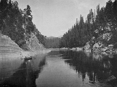 The beginning of the cañon, Middle Fork of the Flathead River