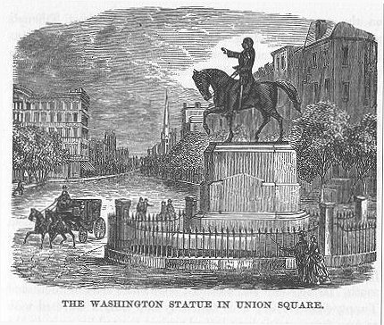 THE WASHINGTON STATUE IN UNION SQUARE.