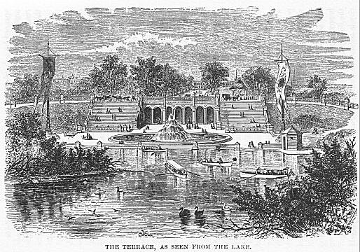 THE TERRACE, AS SEEN FROM THE LAKE.