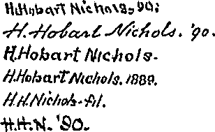 artist’s signatures