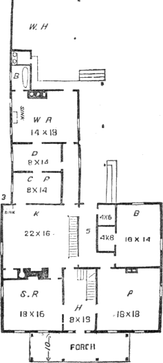 farm house 4, ground plan (partial)