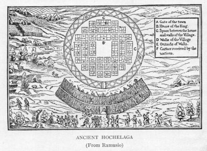 ANCIENT HOCHELAGA.  (From Ramusio)