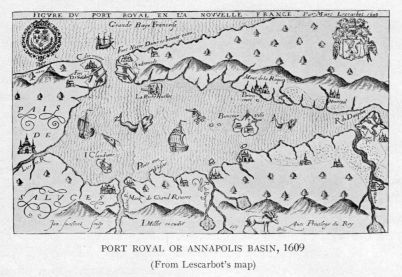 PORT ROYAL OR ANNAPOLIS BASIN, 1609  (From Lescarbot's map)