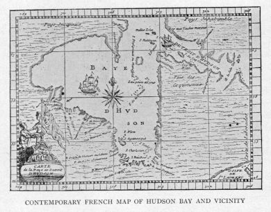 CONTEMPORARY FRENCH MAP OF HUDSON BAY AND VICINITY