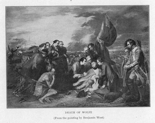 DEATH OF WOLFE  (From the painting by Benjamin West)