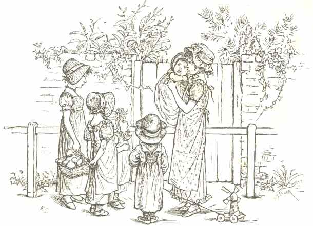Group of Children.  Drawn by Kate Greenaway; engraved by O.
Lacour