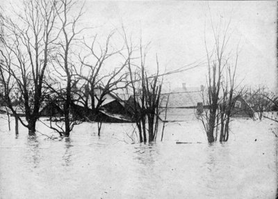 A typical scene on the outskirts of Dayton. Here scores of houses were completely washed from their foundations and many of the inhabitants were drowned