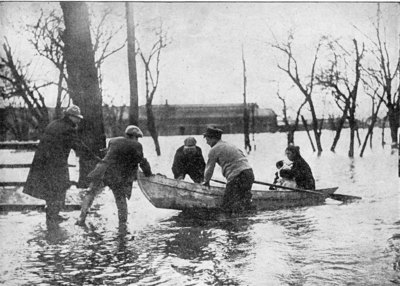 When the waters of the Hudson overflowed, hundreds of men, women and children were trapped in their homes near the river bank and were rescued with difficulty