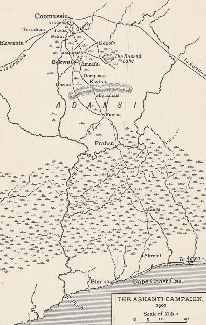 Illustration: Map illustrating the Ashanti Campaign.