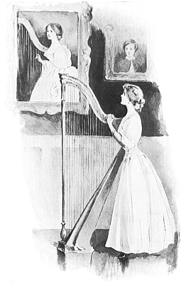 "LLOYD . . . TOOK HER PLACE BESIDE THE HARP"