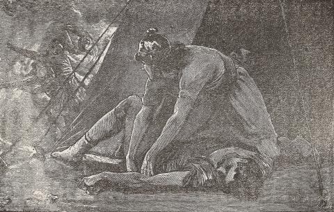 Illustration: The Roman Camp Surprised and Set on Fire.