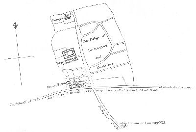 Plan of the site of the "Heaven Walls" at Litlington,
near Royston, Cambridgeshire (reprinted from "Archæologia").