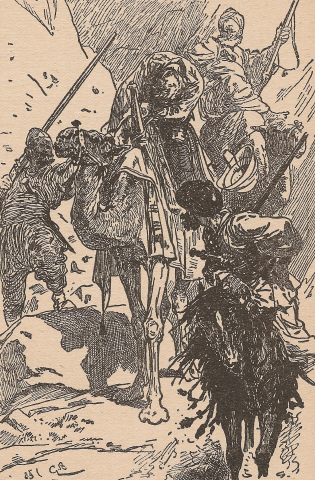 Illustration: William Gale in the hands of the Afghans.