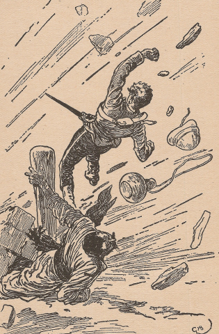 Illustration: One of the Gunpowder Magazines had Exploded.