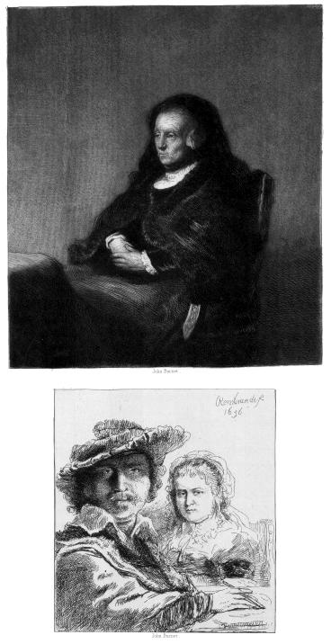 PORTRAIT OF REMBRANDT'S MOTHER -- PORTRAITS OF REMBRANDT AND HIS WIFE 