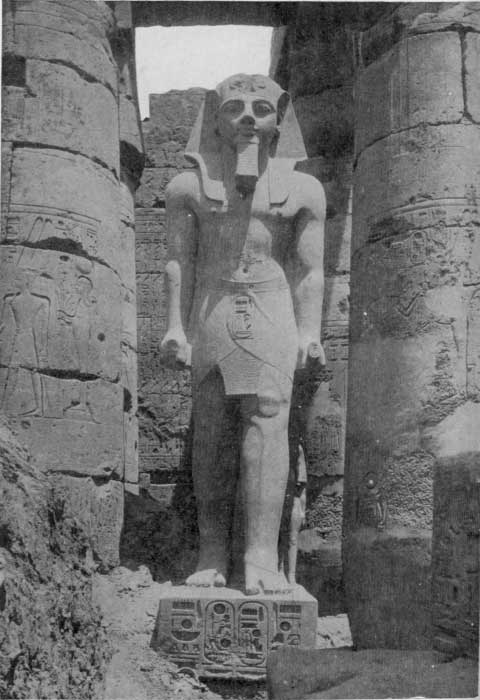Plate 6

GRANITE STATUE OF RAMSES II. Page 75

Note the hieroglyphics on base of statue. Pages 68, 69