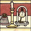 clock and candle