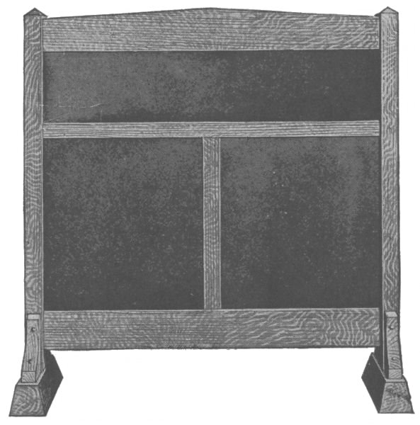 Plain-Oak Frame with
Burlap Panels
