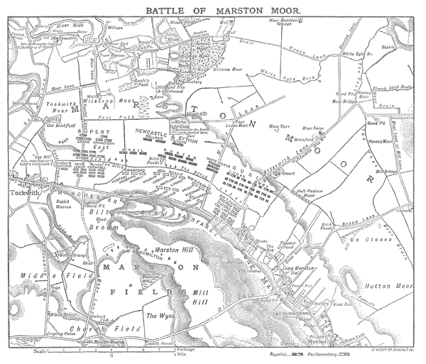 Map of the battle of Marston Moor.