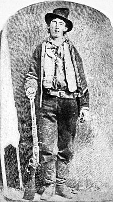 BILLY THE KID
Said to have slain twenty-two men in his short career. Killed when
twenty-one years old by Sheriff Pat F. Garrett