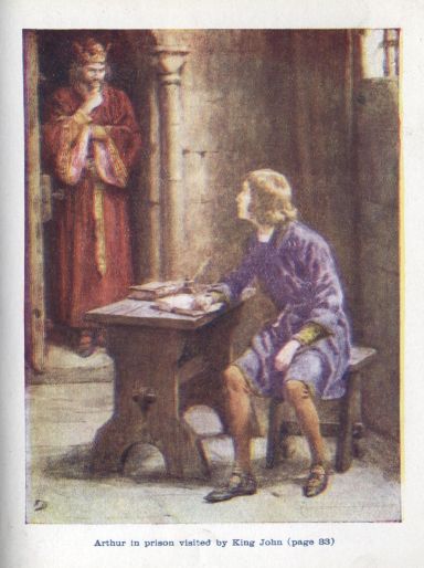 Arthur in prison visited by King John.