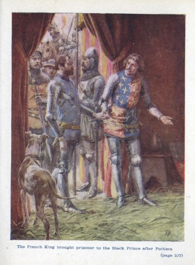 The French King brought prisoner to the Black Prince after Poitiers.