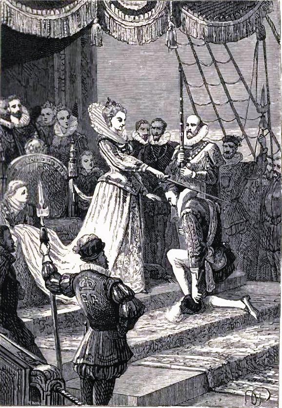 Elizabeth knighting Drake