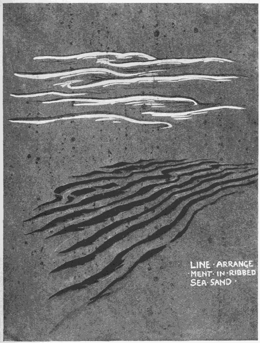 Line Arrangement In Ribbed Sea Sand