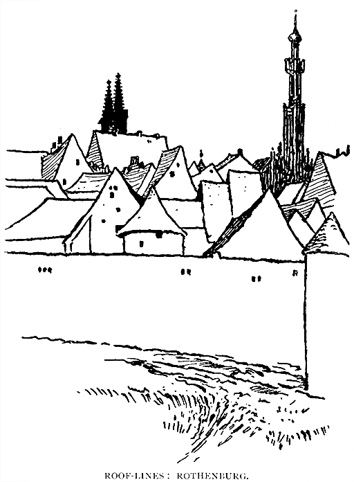 Roof-lines: Rothenburg.