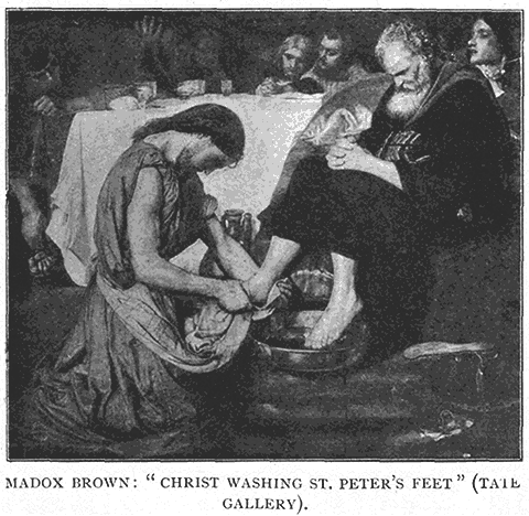Madox Brown: “;Christ Washing St. Peter's Feet”; (Tate Gallery).