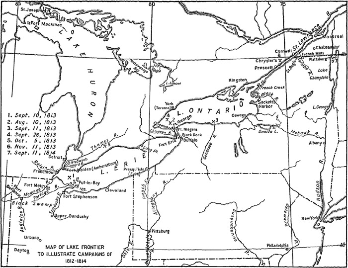 Map of Lake Frontier to Illustrate Campaigns of 1812-1814