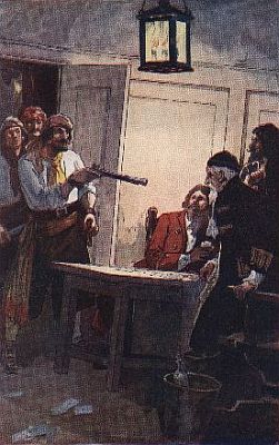 "pierre le grand commanding the spanish captain to surrender the ship"—Page 36