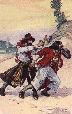 "'being come to the place of duel, the englishman stabbed the frenchman in the back'"—Page 121