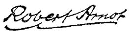 Signature: Robert Arnot