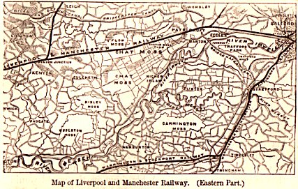 Map of Liverpool and Manchester Railway.  (Eastern Part.)