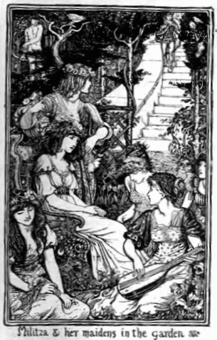 Militza & her Maidens in the Garden