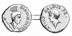 SARDO-ROMAN COIN. SARDO-ROMAN COIN.