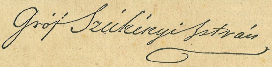 Széchenyi István gróf ifjúkori aláírása