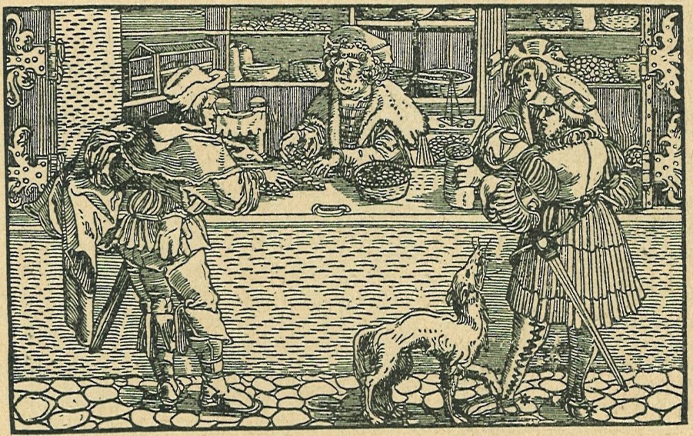 Pénzváltó bolt Németországban, 1539-ben