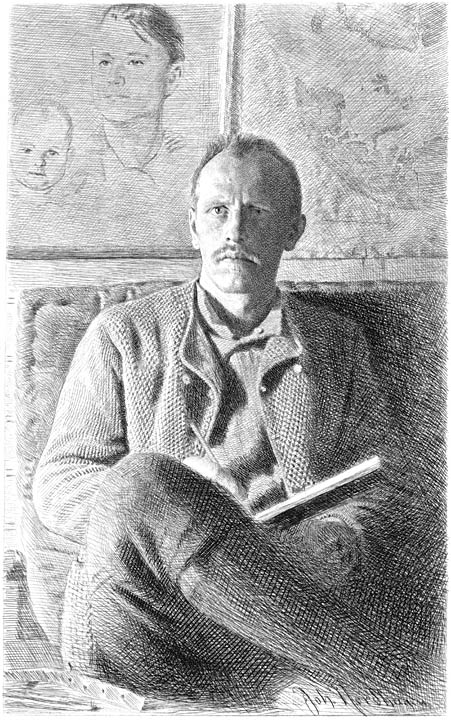 Etched frontispiece of Fridtjof Nansen.