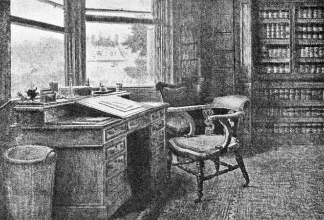 DICKENS' STUDY AT GAD'S HILL PLACE.