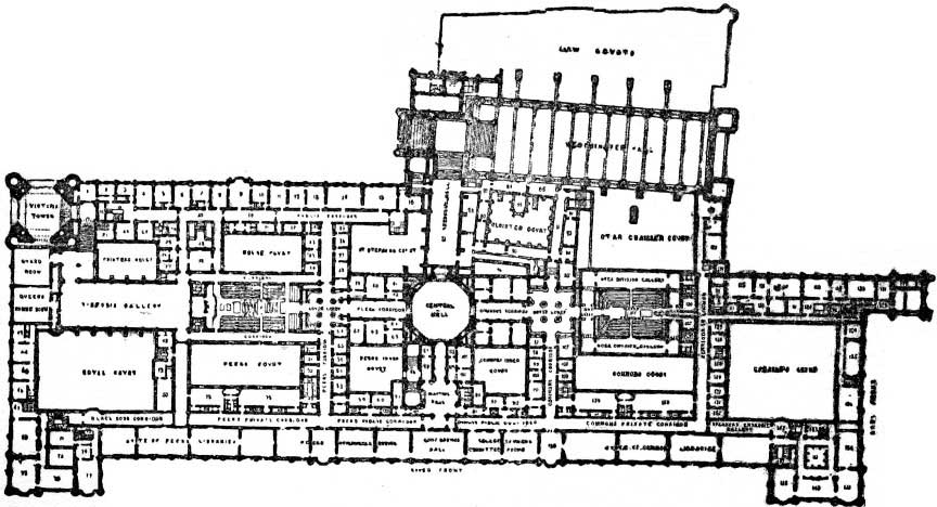 Plan of the Houses of Parliament, 1844
