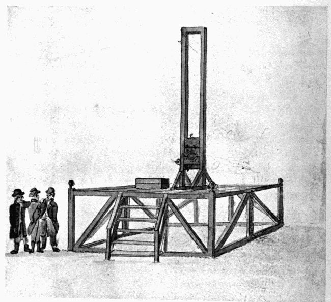 THE GUILLOTINE AT CHALON-SUR-SANE.

To face p. 43.