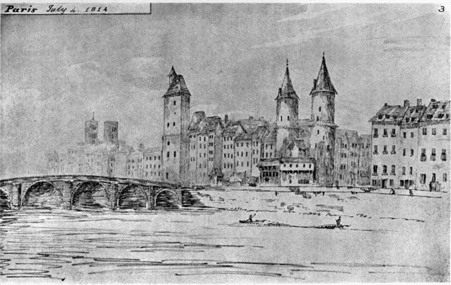 OLD BRIDGE AND CHTELET.
Paris July 4, 1814
To face p. 108.