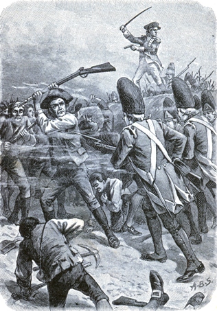 The Carolina Militia resisting the British Grenadiers at Cowpens