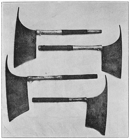 Bontoc battle-axes, with steel ferrules