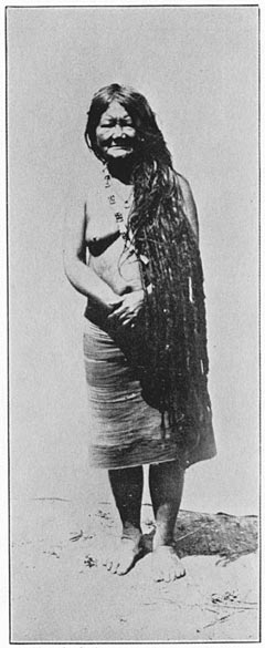 Igorot woman, showing rolls of hair